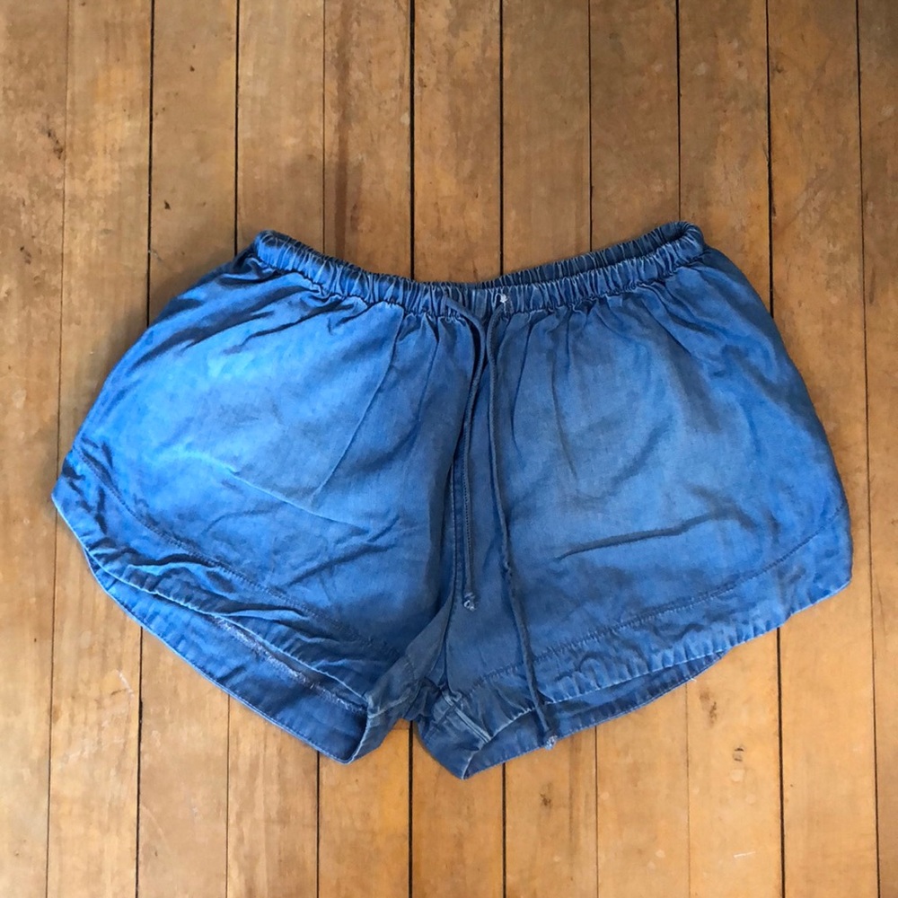 blue jean shorts